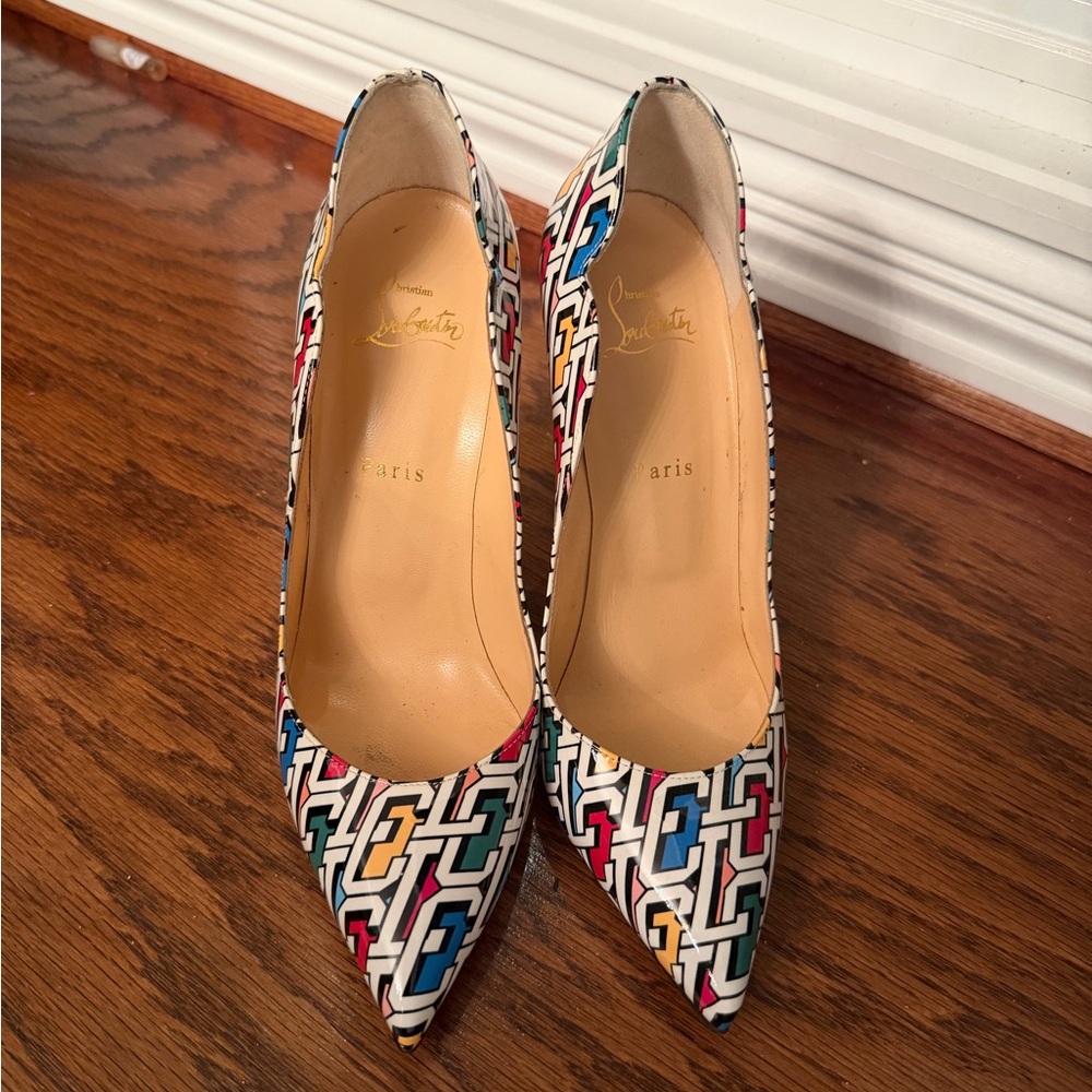 Christian Louboutin Multicolor Geometric Heels